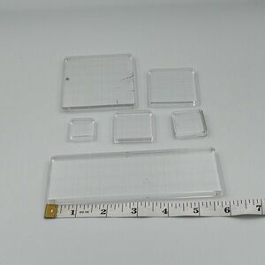 Acrylic - Ink Stamp Base Plates - Lot of 6